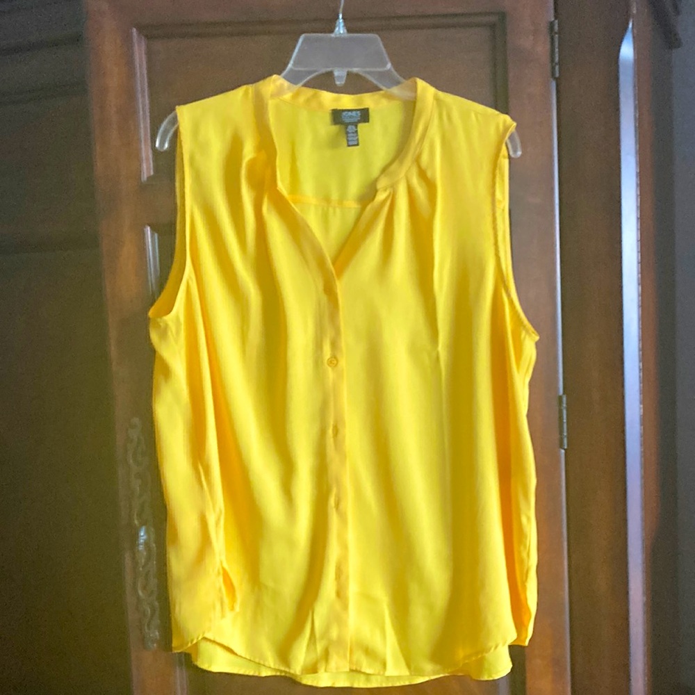 Yellow career blouse. Jones NY